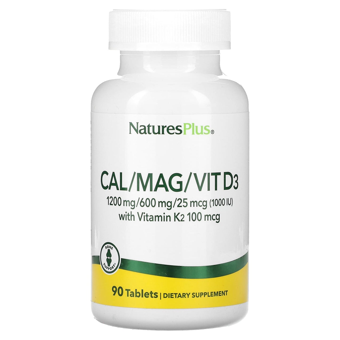 Nature's Plus, Cal/Mag With Vitamin D3/Vitamin K2, 90 Tablets UPC 097467336469 | Hilife Vitamins