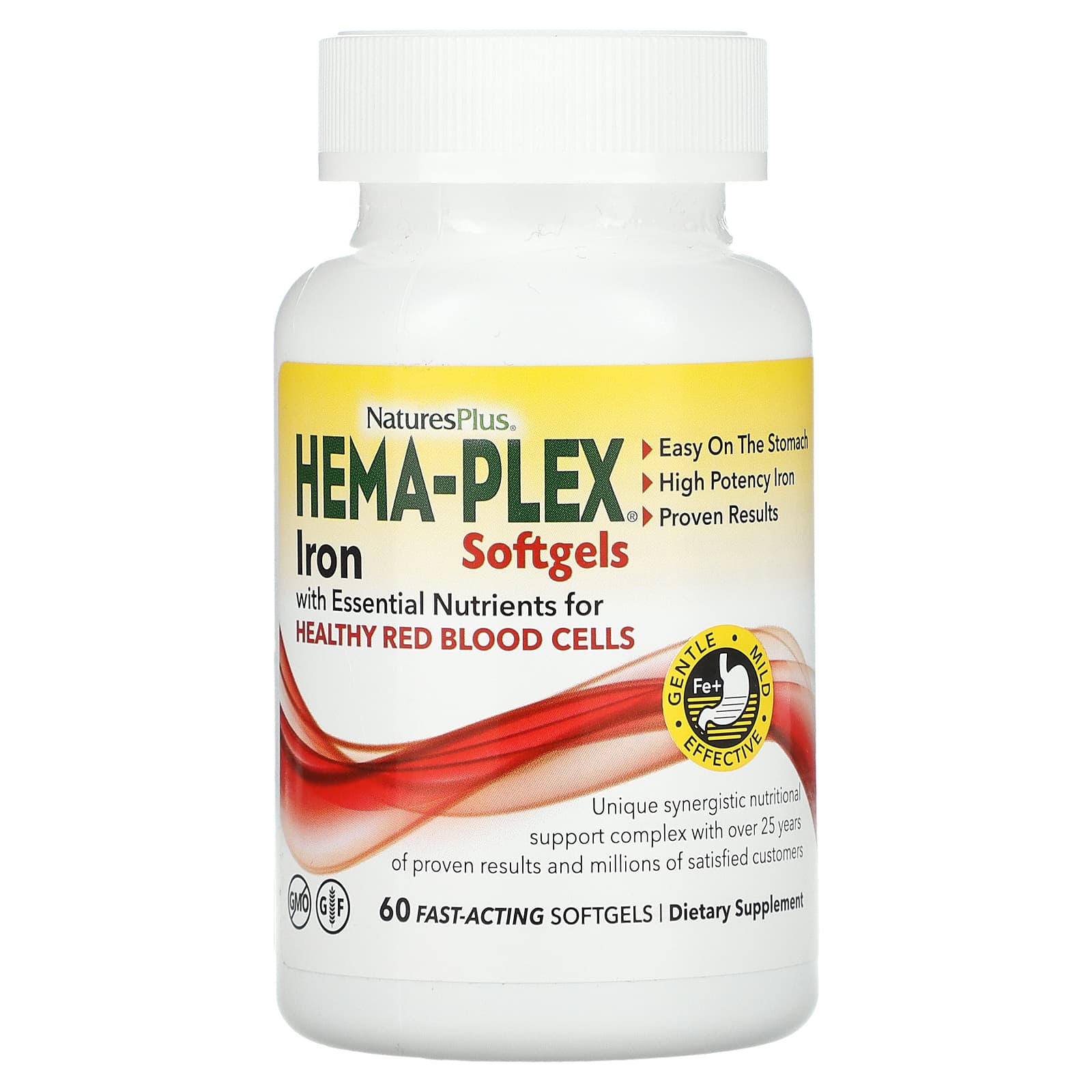 Nature's Plus, Hema-Plex, 60 Fast-Acting Softgels UPC 097467376915 | Hilife Vitamins