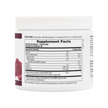 Nature's Plus, Organic Beet Powder, 0.53 lbs (240g) UPC 097467395428 | Hilife Vitamins