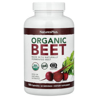 Nature's Plus, Organic Beet, 180 Capsules UPC 097467395435 | Hilife Vitamins