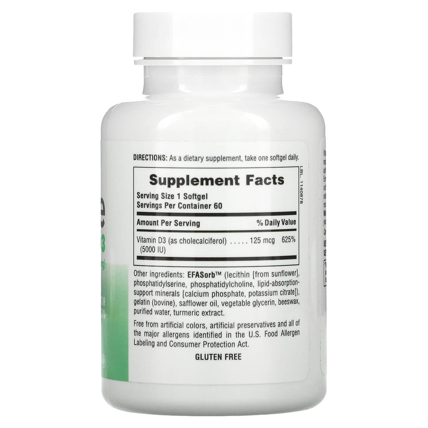 Nature's Plus, Immune Vitamin D3, 125 mcg (5,000 IU), 60 Softgels UPC 097467410046 | Hilife Vitamins