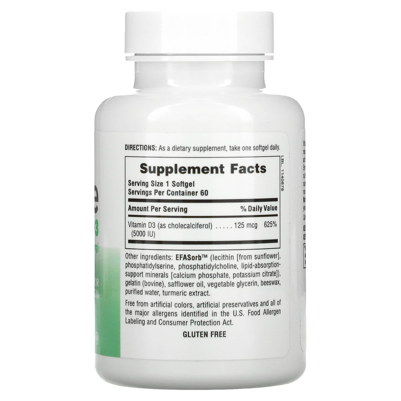 Nature's Plus, Immune Vitamin D3, 125 mcg (5,000 IU), 60 Softgels UPC 097467410046 | Hilife Vitamins