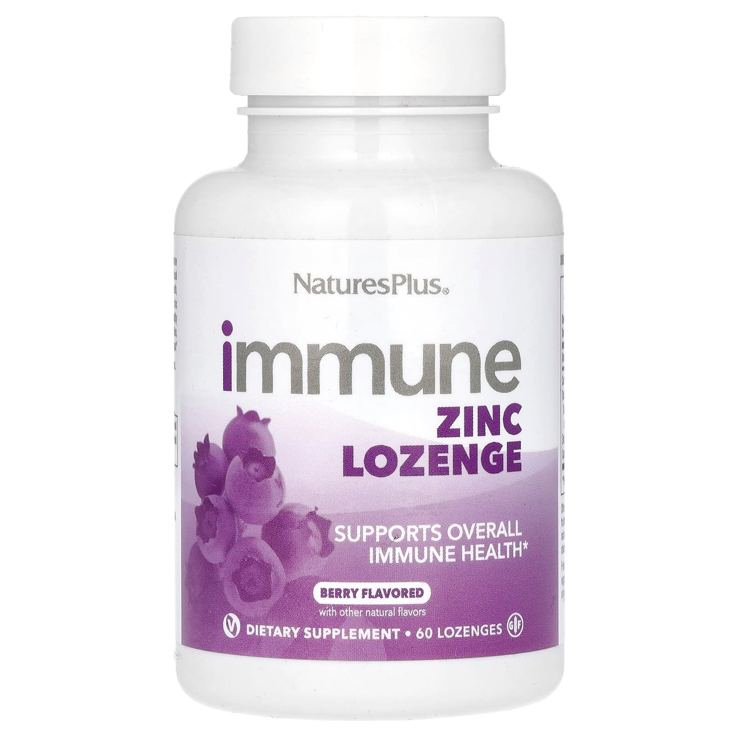 Nature's Plus, Immune Zinc, Berry, 60 Lozenges UPC 097467410053 | Hilife Vitamins