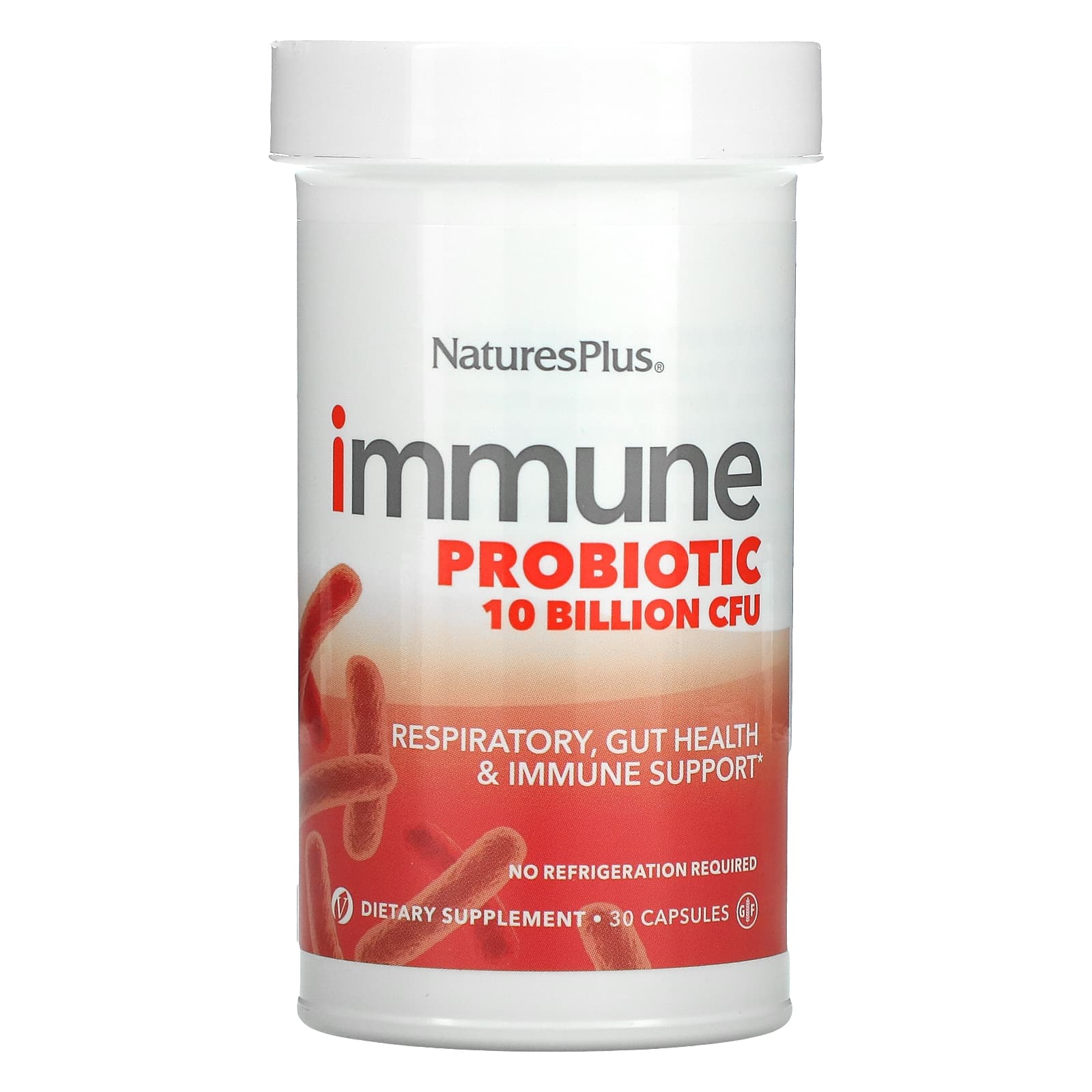 Nature's Plus, Immune Probiotic, 10 Billion CFU, 30 Capsules UPC 097467410077 | Hilife Vitamins