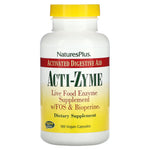 Nature's Plus, Acti-Zyme, Acitvated Digestion Aid, 180 Vegan Capsules UPC 097467445413 | Hilife Vitamins