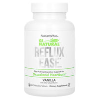 Nature's Plus, Gi Natural, Reflux Ease, Vanila, 60 Chewable Tablets UPC 097467445611 | Hilife Vitamins