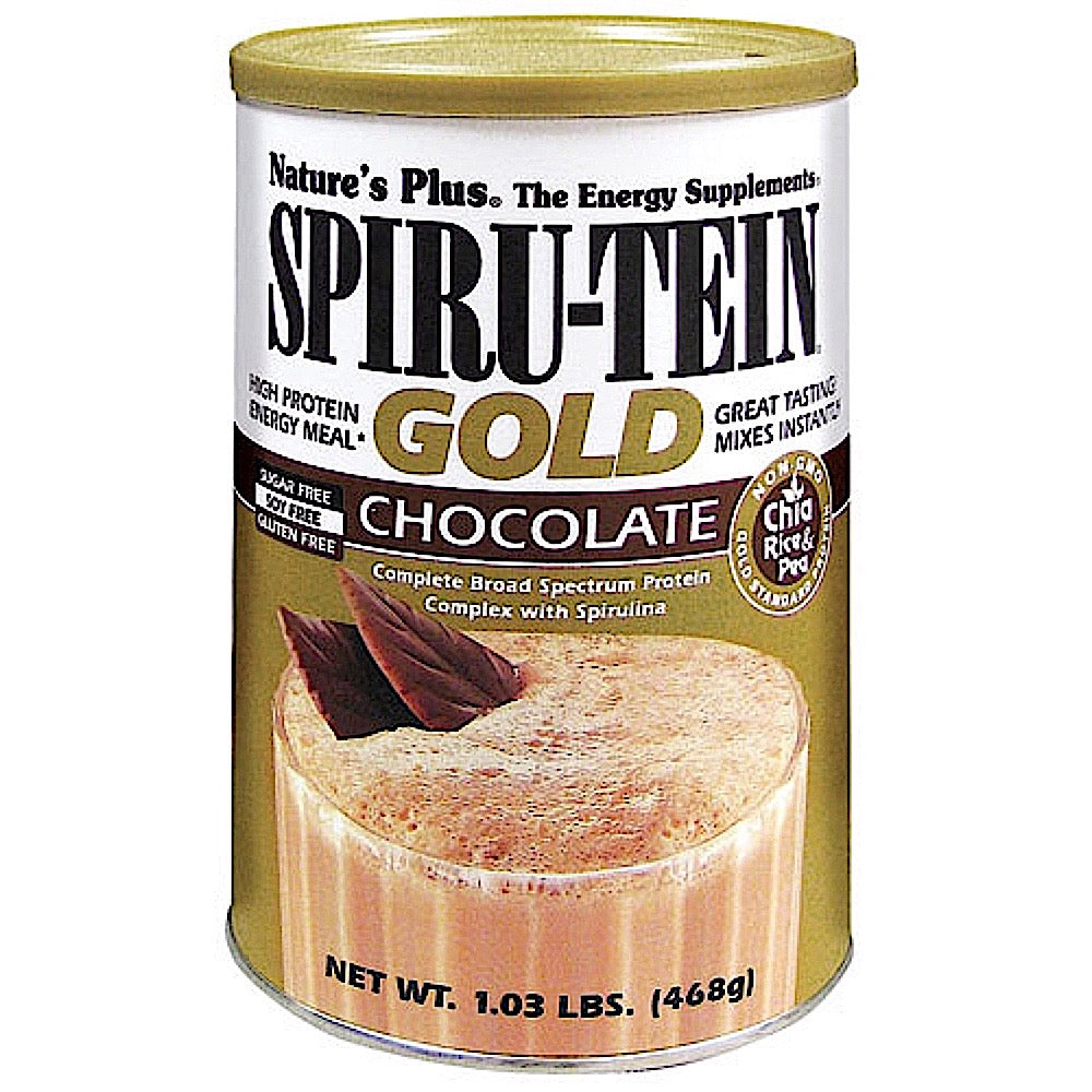 Nature's Plus, Spirutein Gold Chocolate, 1.03 Lbs UPC 097467452978 | Hilife Vitamins