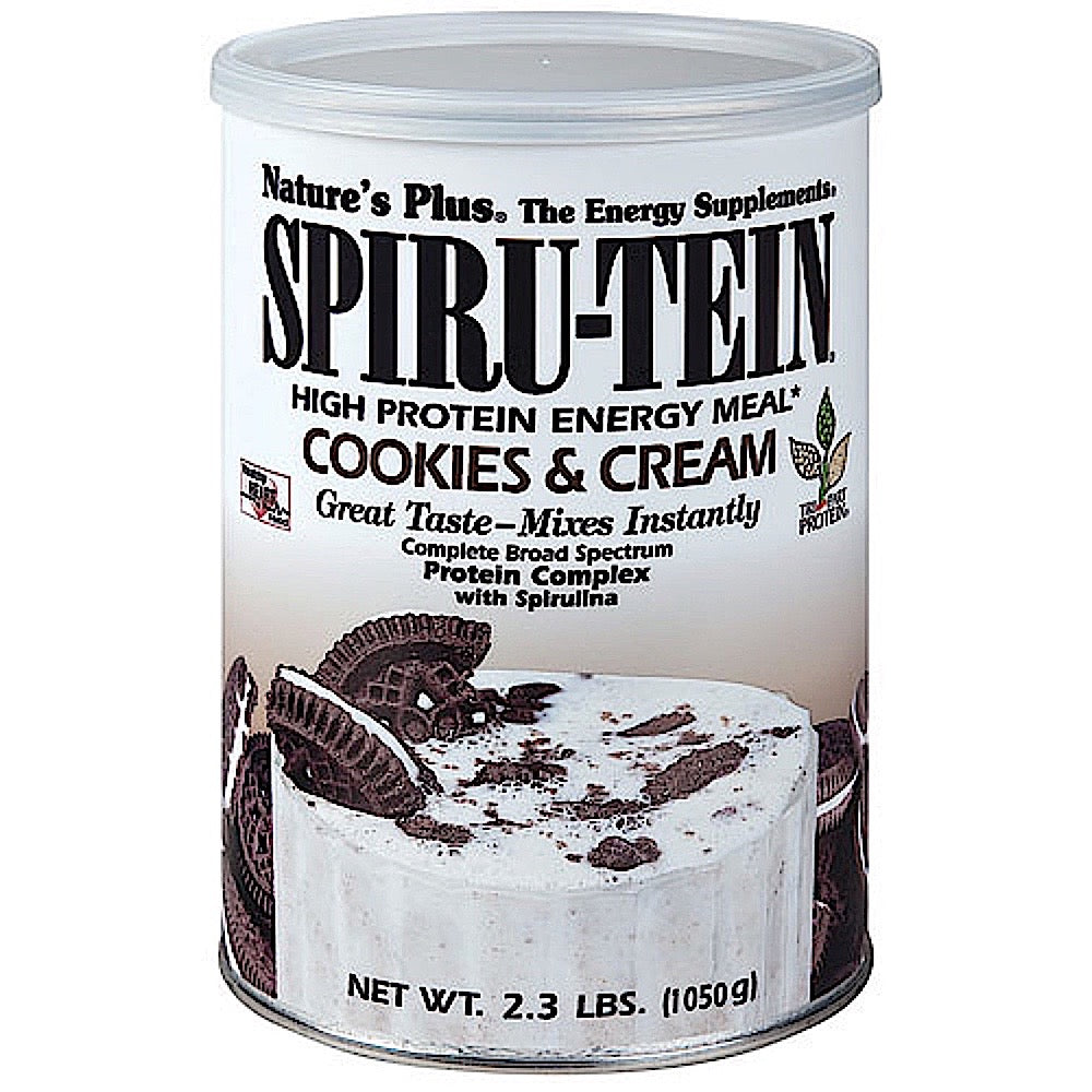 Nature's Plus, Spirutein Cookies & Cream, 2.3 Lbs UPC 097467458888 | Hilife Vitamins