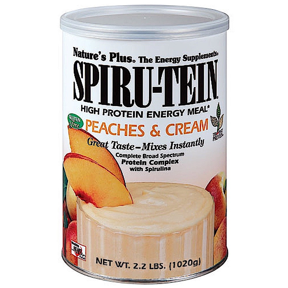 Nature's Plus, Spiru-Tein, High Protein Energy Meal, Peaches & Cream, 2.3 Lbs (1020g) Powder Mix UPC 097467458963