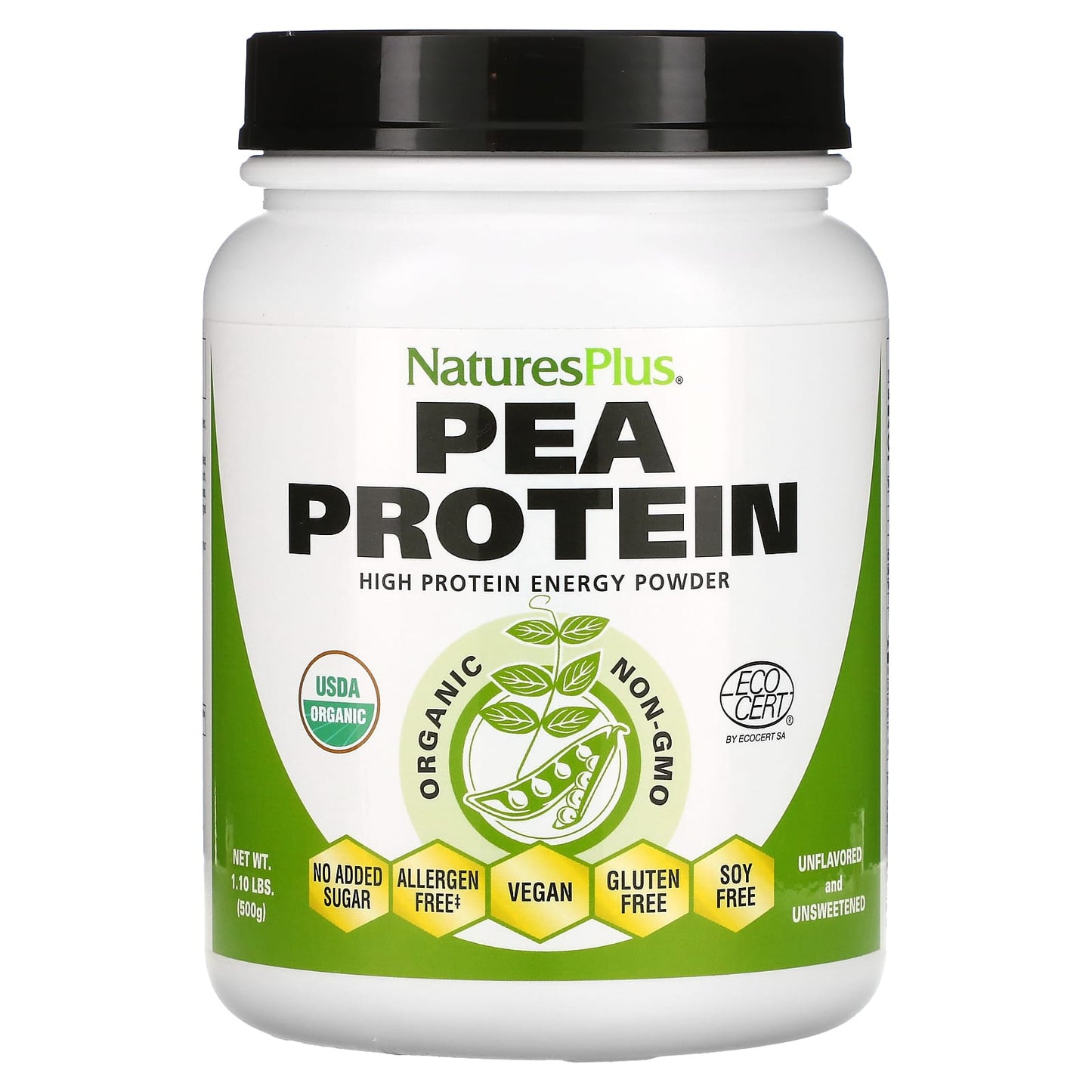 Nature's Plus, Organic Pea Protein Powder, 1.1 Lb UPC 097467459519 | Hilife Vitamins