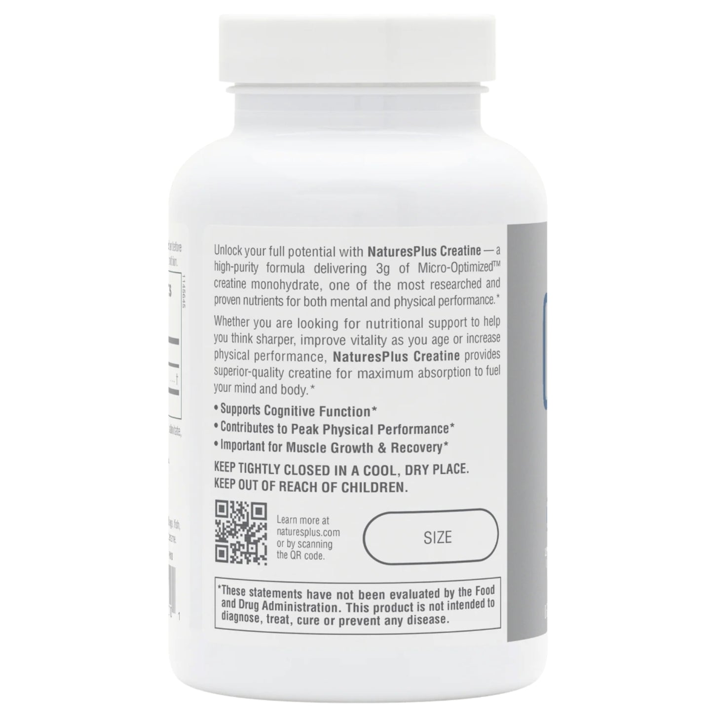 Nature’s Plus, Creatine Micro-Optimized™, 120 Capsules UPC 097467470101 | HiLife Vitamins