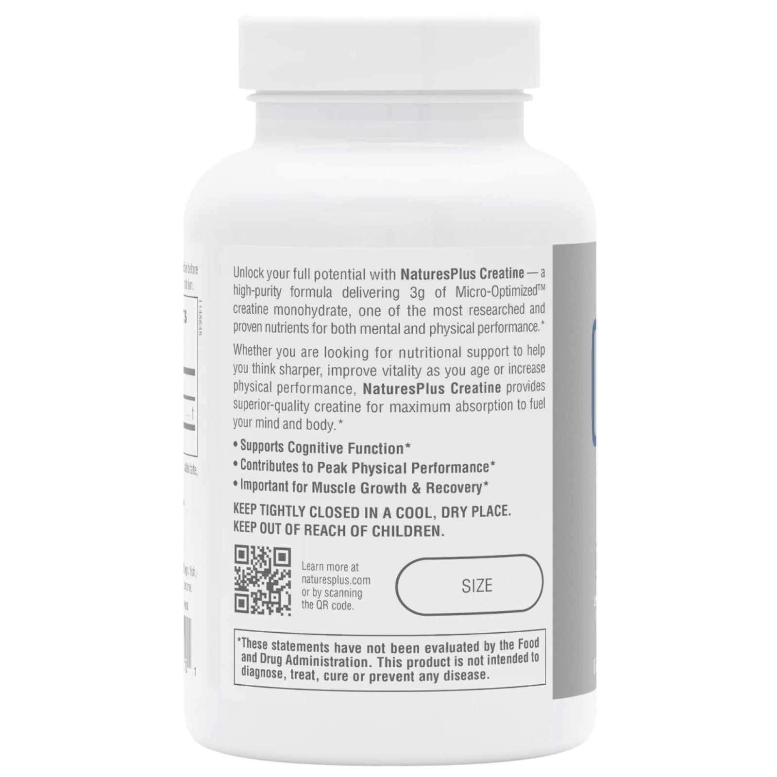 Nature’s Plus, Creatine Micro-Optimized™, 120 Capsules UPC 097467470101 | HiLife Vitamins