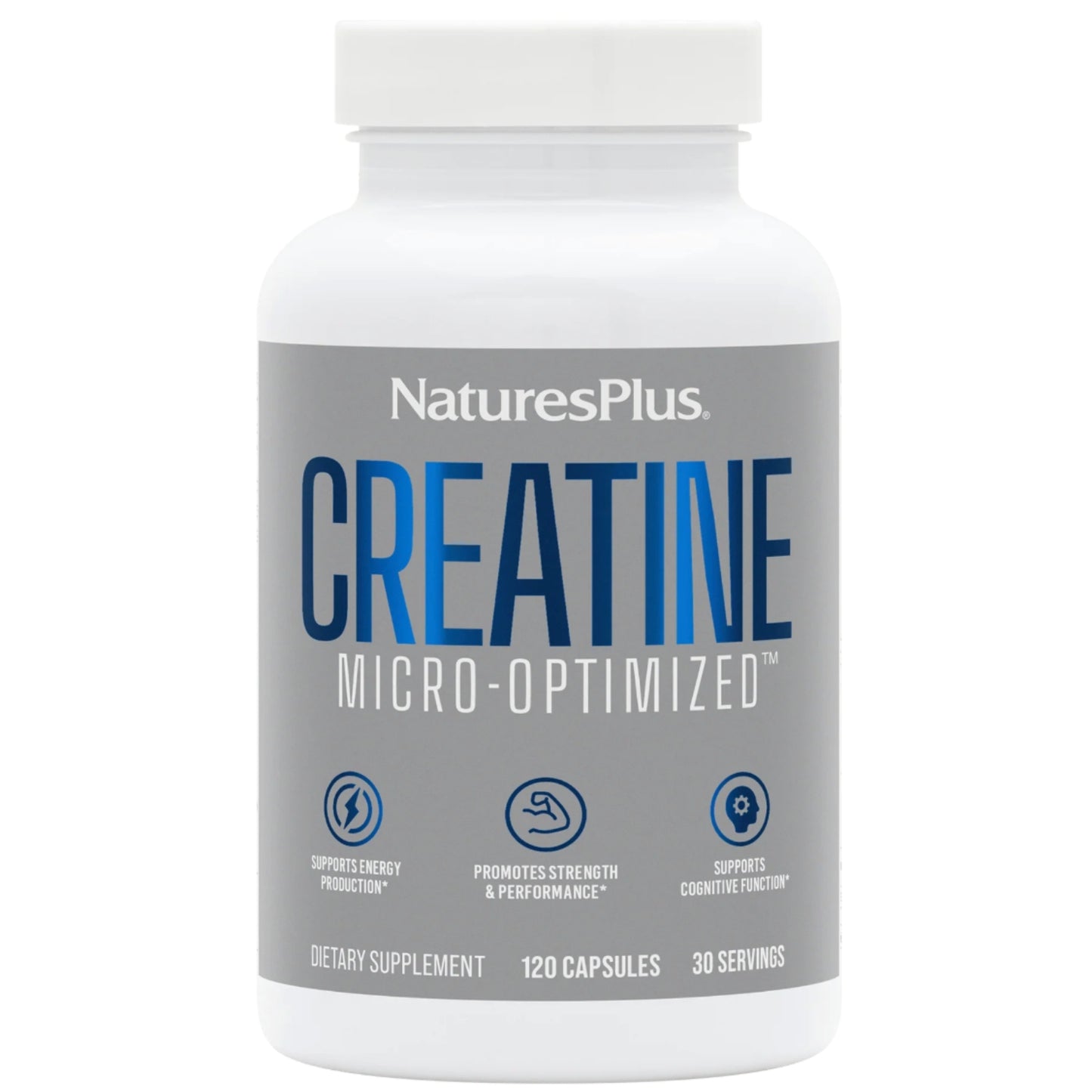 Nature's Plus, Creatine Micro-Optimized™, 120 Capsules UPC 097467470101 | Hilife Vitamins