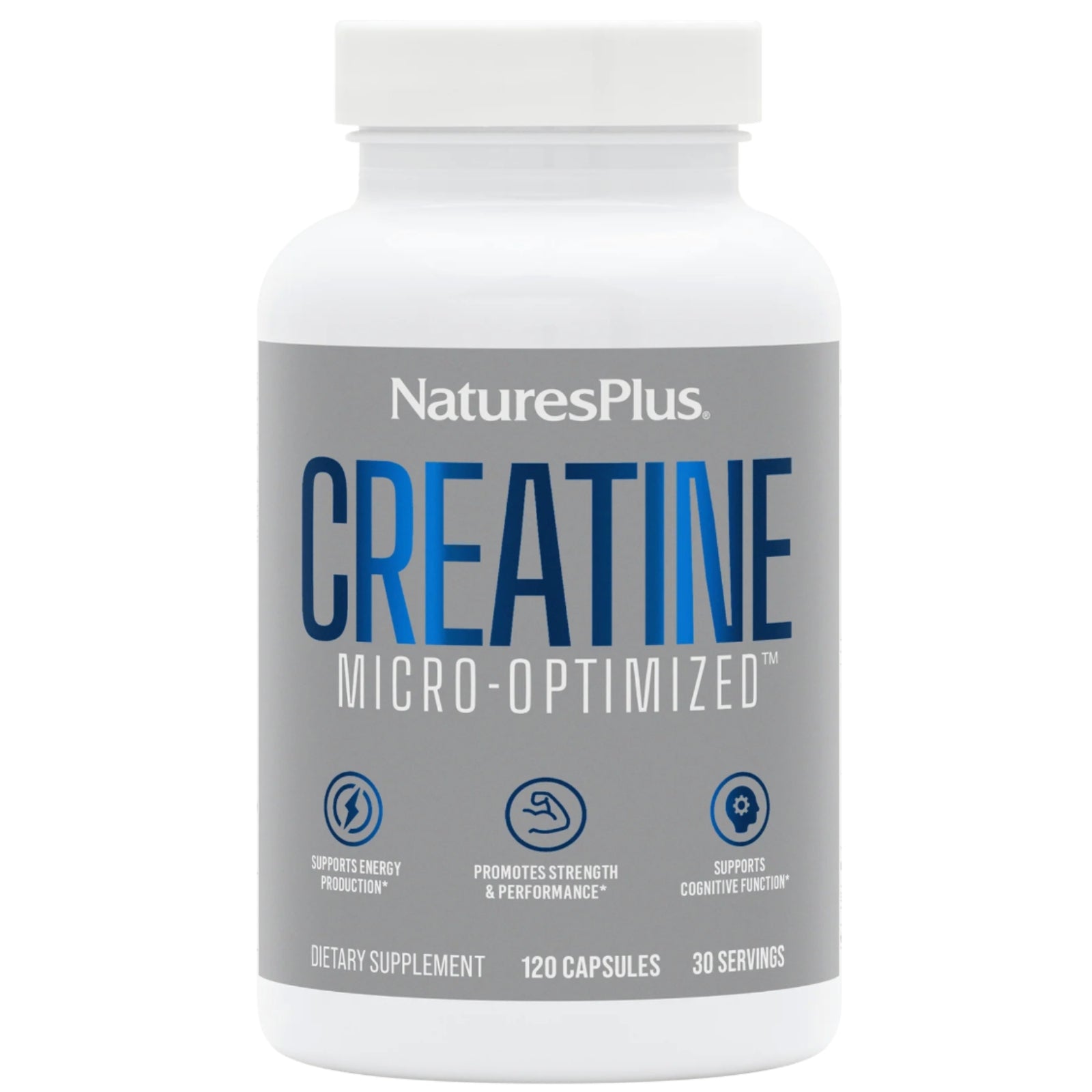 Nature's Plus, Creatine Micro-Optimized™, 120 Capsules UPC 097467470101 | Hilife Vitamins