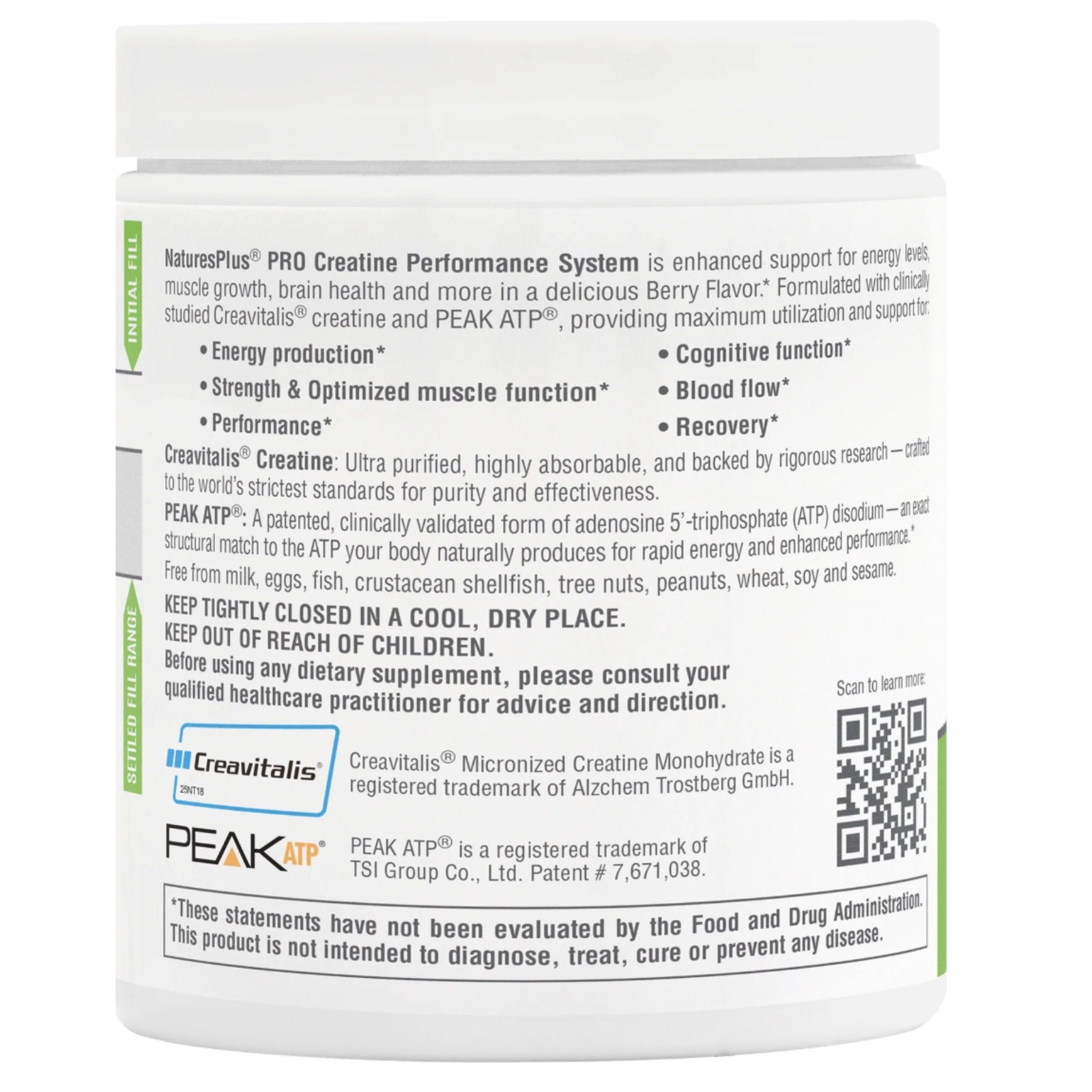 Nature’s Plus, PRO Creatine Performance System, 0.33lb (150g) UPC 097467470309 | HiLife Vitamins
