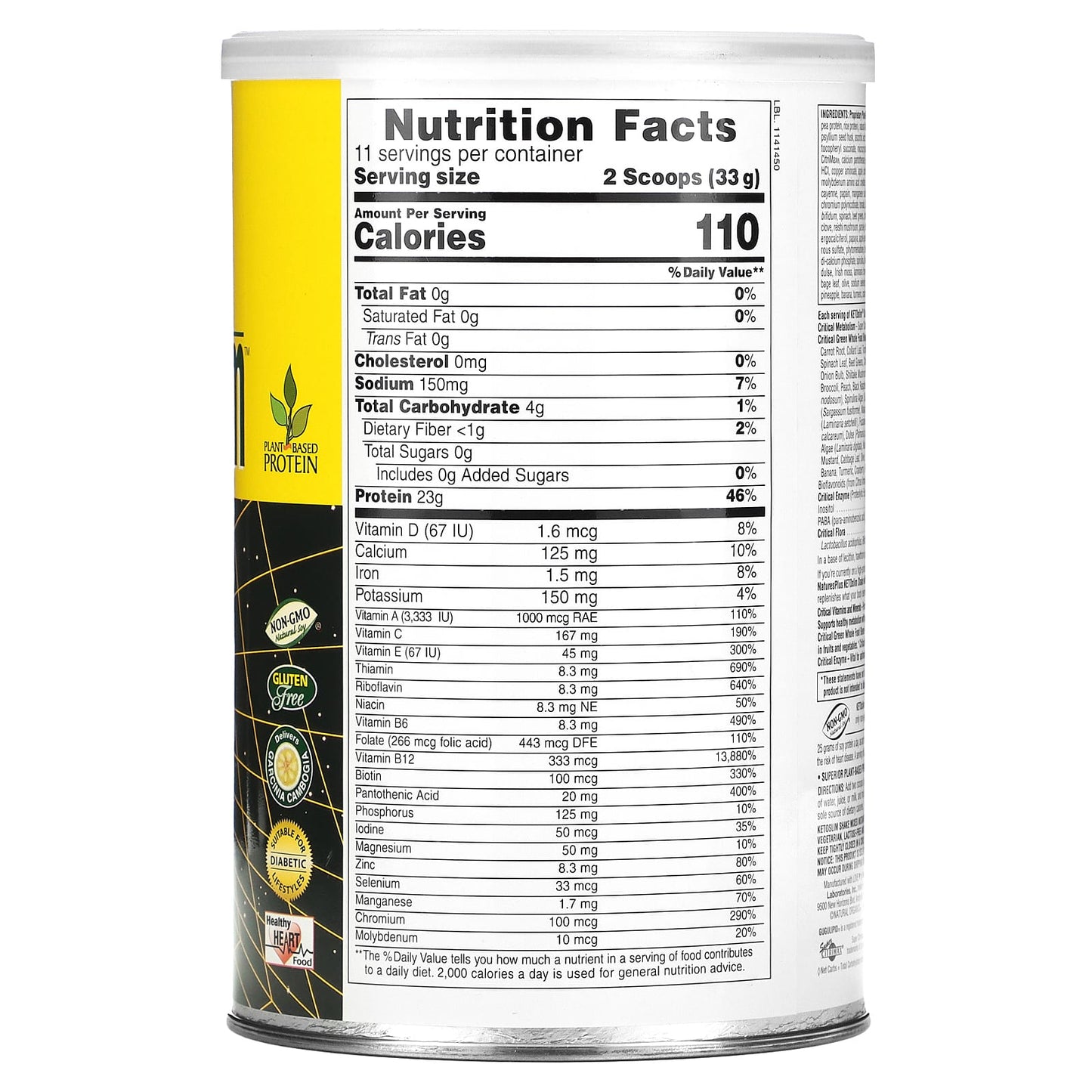 Nature’s Plus, Keto Slim, High Protein Shake, Vanilla, .8 Lbs | HiLife ...