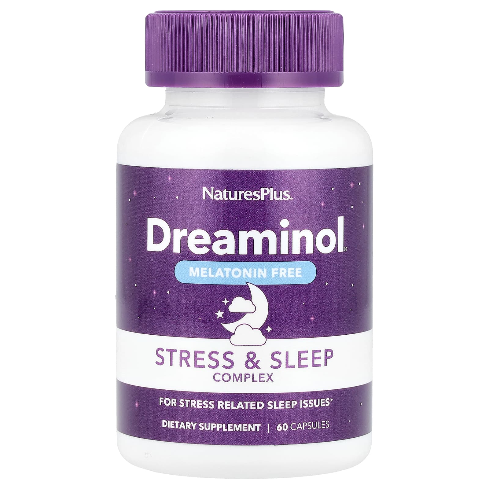 Nature's Plus, Dreaminol®, Stress & Sleep Complex, Melatonin Free, 60 Capsules UPC 097467475939 | Hilife Vitamins