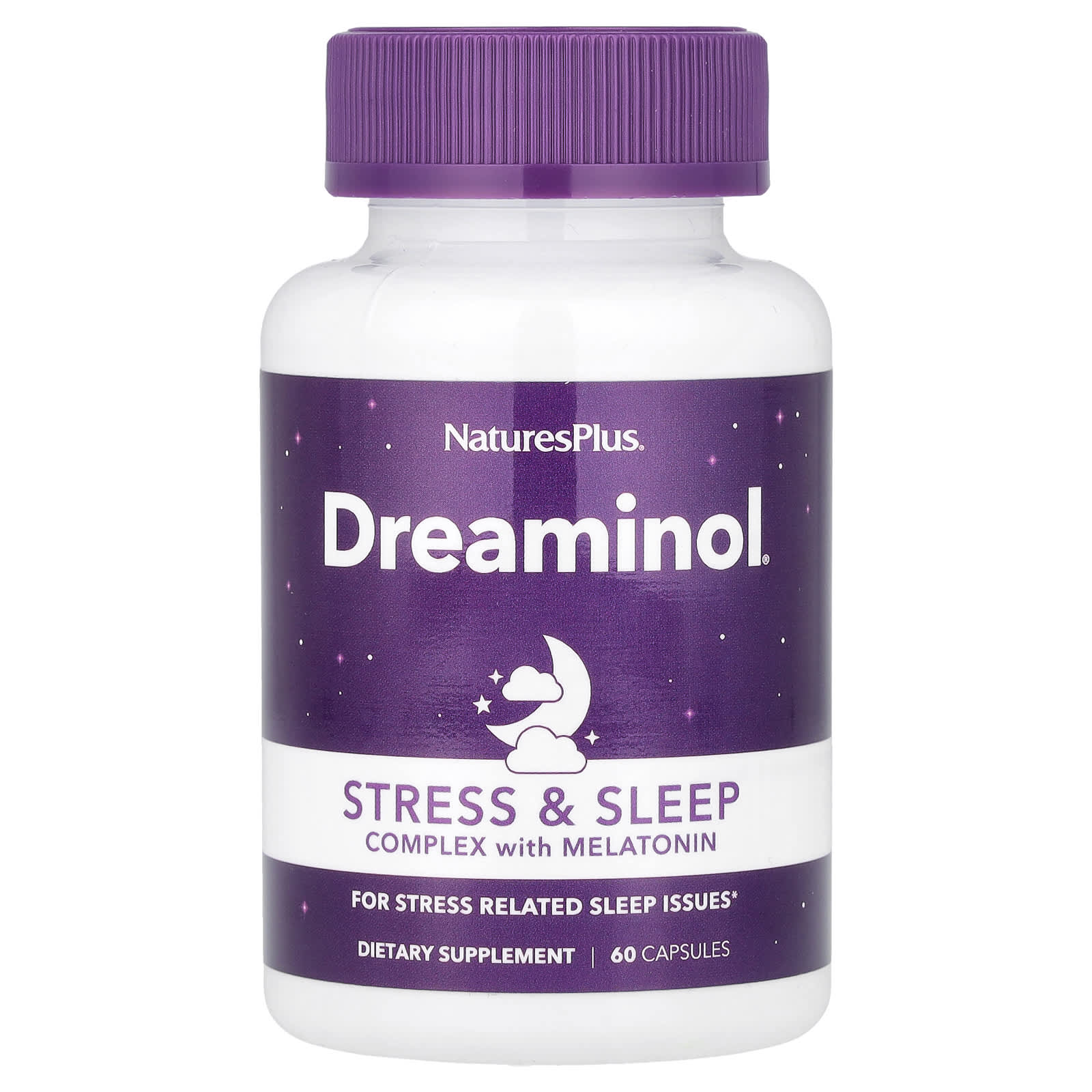 Nature's Plus, Dreaminol®, Stress & Sleep Complex with Melatonin, 60 Capsules UPC 097467475946 | Hilife Vitamins