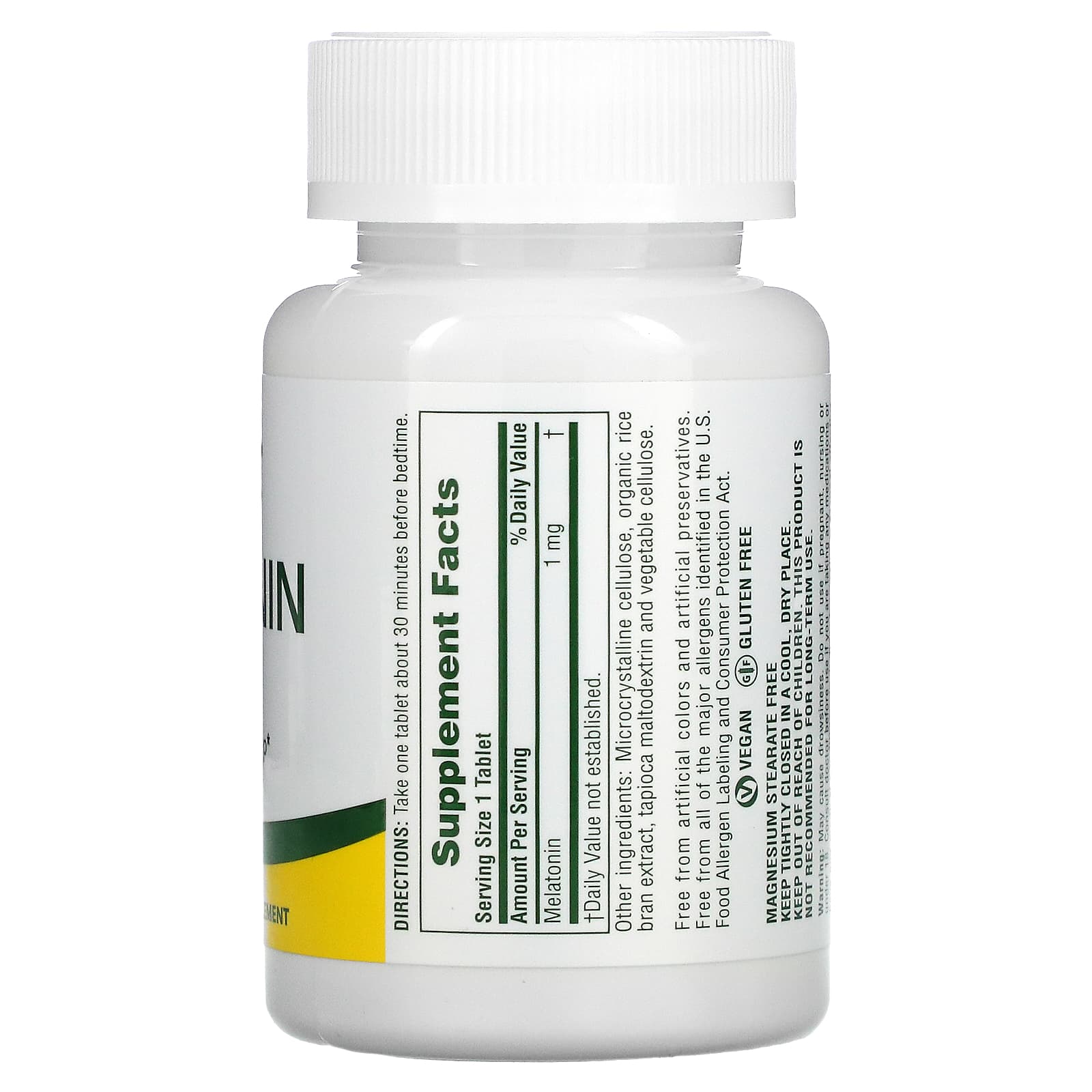 Nature's Plus, Fast Acting Melatonin, 1 mg, 90 Tablets UPC 097467476240 | Hilife Vitamins