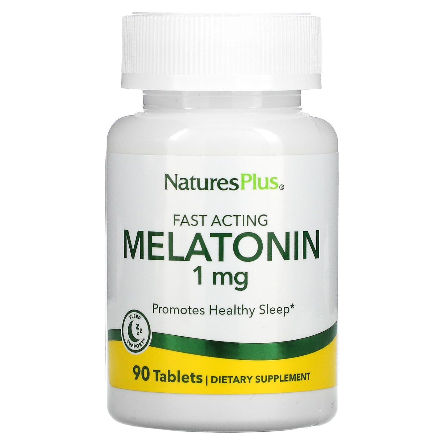 Nature's Plus, Fast Acting Melatonin, 1 mg, 90 Tablets UPC 097467476240 | Hilife Vitamins