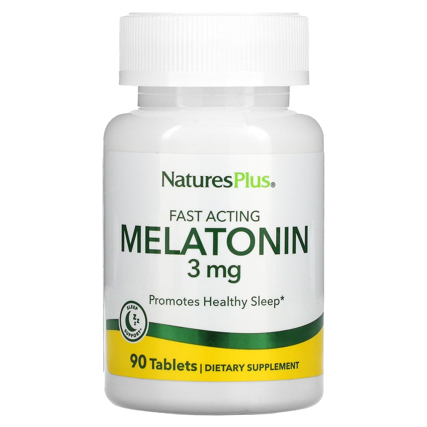 Nature's Plus, Fast Acting Melatonin, 3 mg, 90 Tablets UPC 097467476257 | Hilife Vitamins
