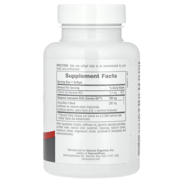 Nature's Plus, BEYOND, CoQ10, 100 mg, 60 Softgels UPC 097467495692 | Hilife Vitamins