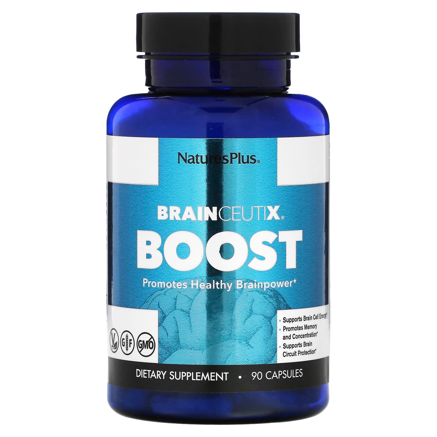 Nature's Plus, Brainceutix Boost, 90 Capsules UPC 097467810020 | Hilife Vitamins