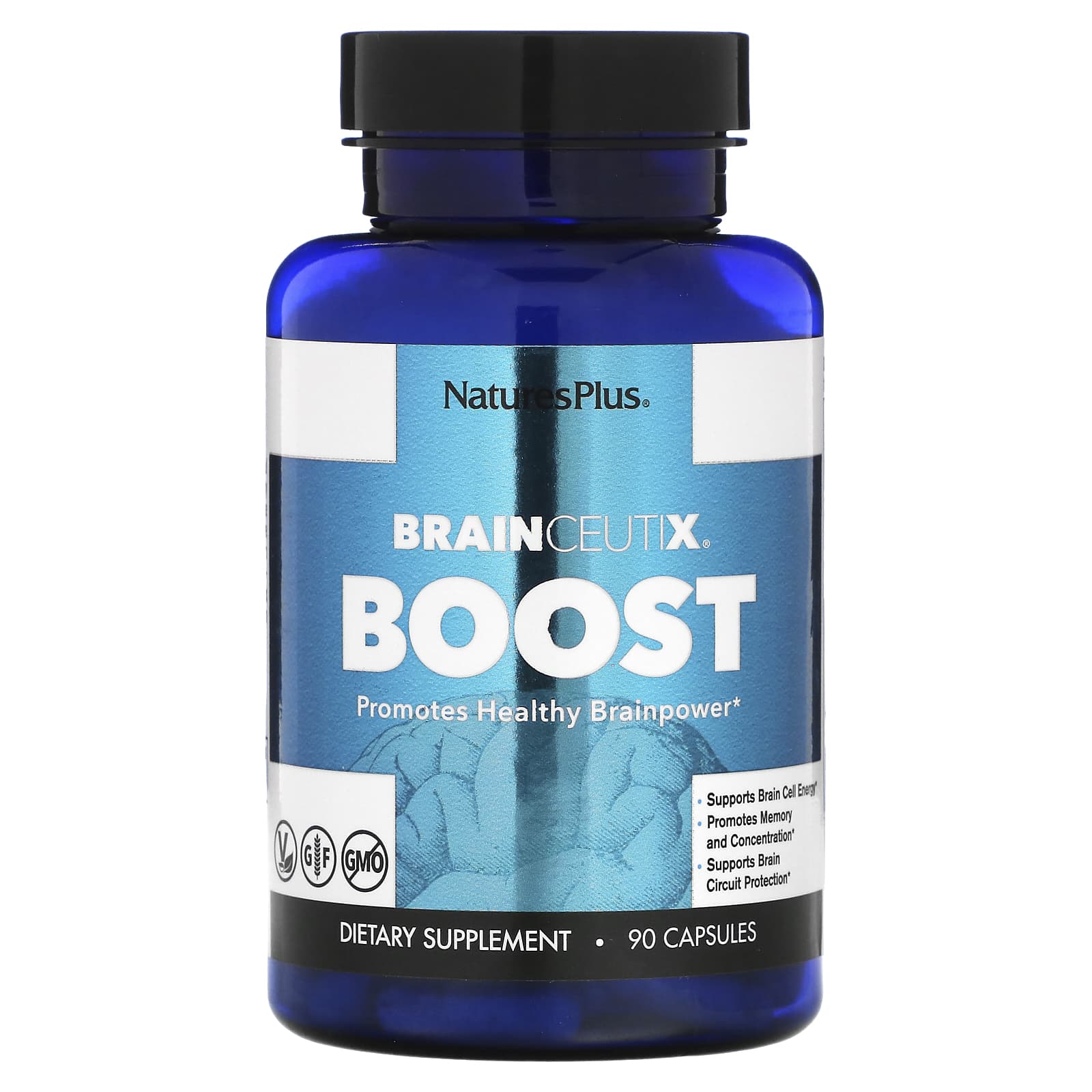 Nature's Plus, Brainceutix Boost, 90 Capsules UPC 097467810020 | Hilife Vitamins