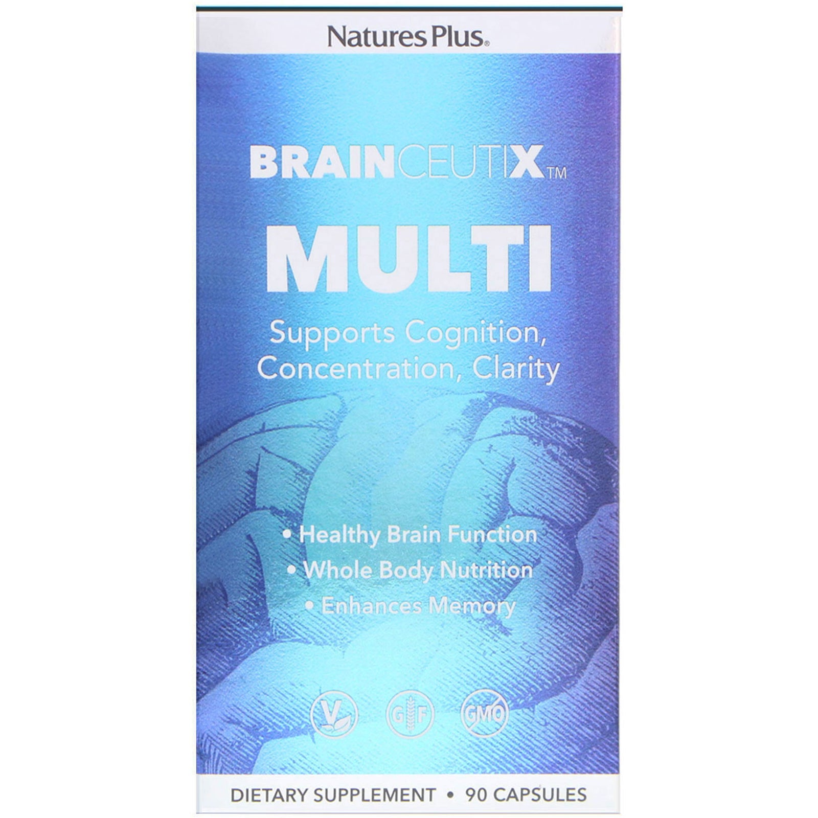 Nature's Plus, Brainceutix Multi, 90 Capsules UPC 097467810044 | Hilife Vitamins