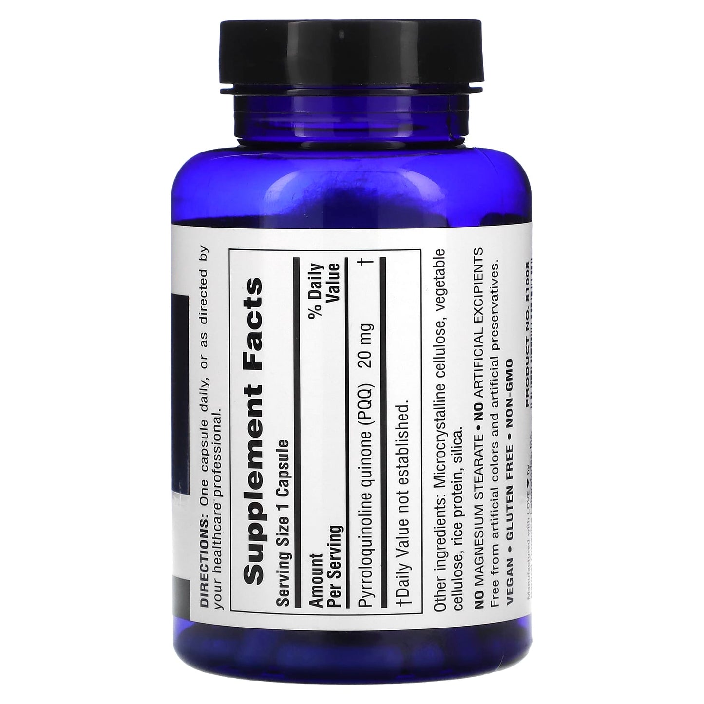 Nature's Plus, BrainCeutix PQQ, 60 Capsules UPC 097467810082 | Hilife Vitamins
