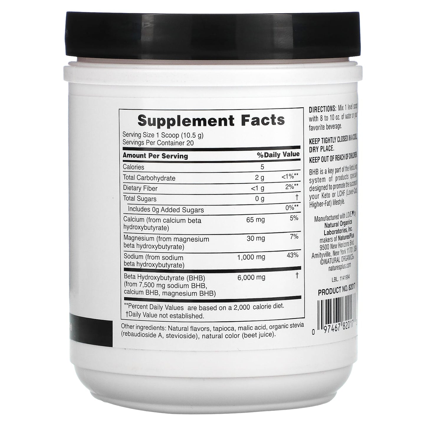 Nature's Plus, BHB Keto Living, Berry Lemonade, 7.41 Oz UPC 097467820173 | Hilife Vitamins