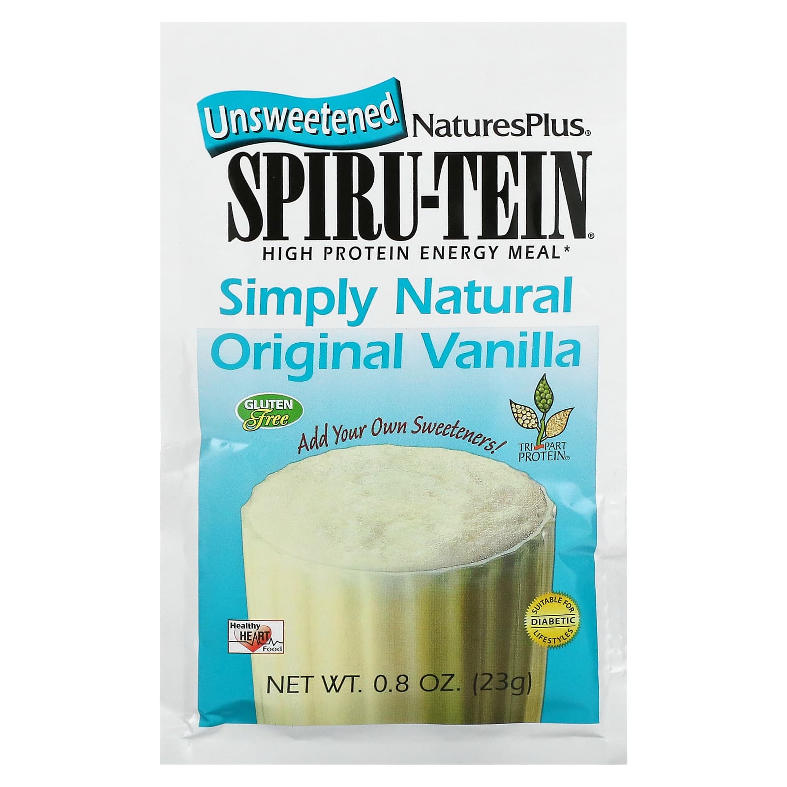 Nature's Plus, Spiru-Tein, High Protein Energy Meal, Vanilla, 8 P, 8 Packets UPC 097467958814 | Hilife Vitamins