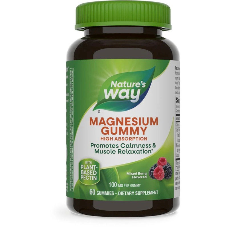 Nature’s Way, Magnesium Gummy-Mixed Berry Flavored, 60 Gummies UPC 033674146019 | Hilife Vitamins