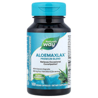 Nature’s Way, Aloe Maxlax, 100 Vegetarian Capsules UPC 033674001424 | Hilife Vitamins