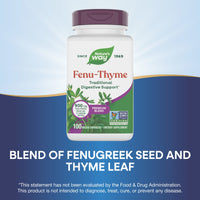 Nature’s Way, Fenu-Thyme, 100 Vegetarian Capsules UPC 033674003503 | Hilife Vitamins
