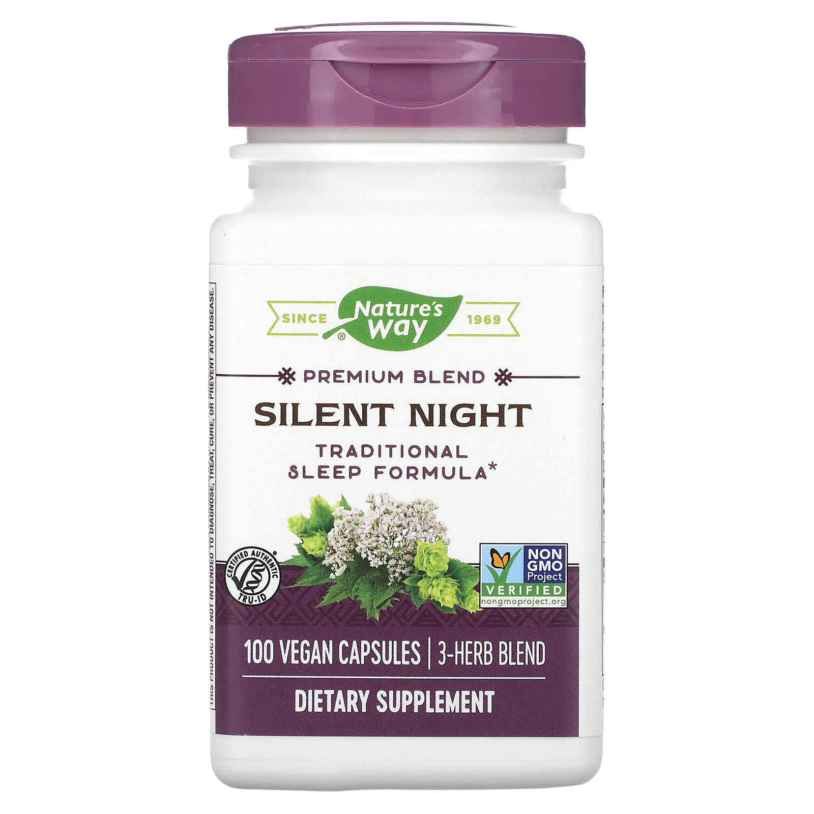 Nature’s Way, Silent Night, 100 Vegetarian Capsules - 033674004012 | Hilife Vitamins