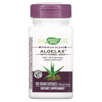 Nature’s Way, Aloelax, 100 Vegetarian Capsules UPC 033674009000 | Hilife Vitamins