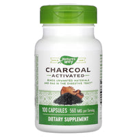Nature’s Way, Charcoal, Activated, 100 Capsules UPC 033674020708 | Hilife Vitamins
