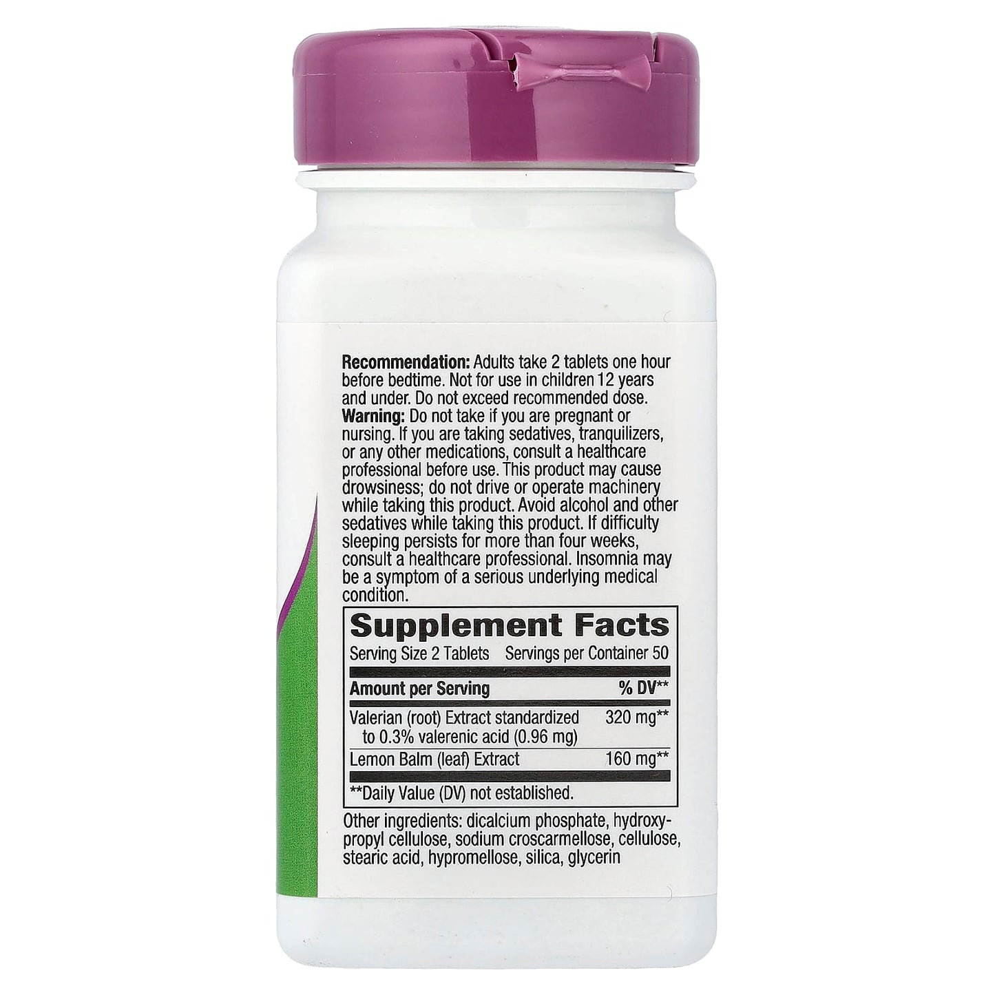 Nature’s Way, Valerian Nighttime, 100 Tablets UPC 033674066409 | Hilife Vitamins