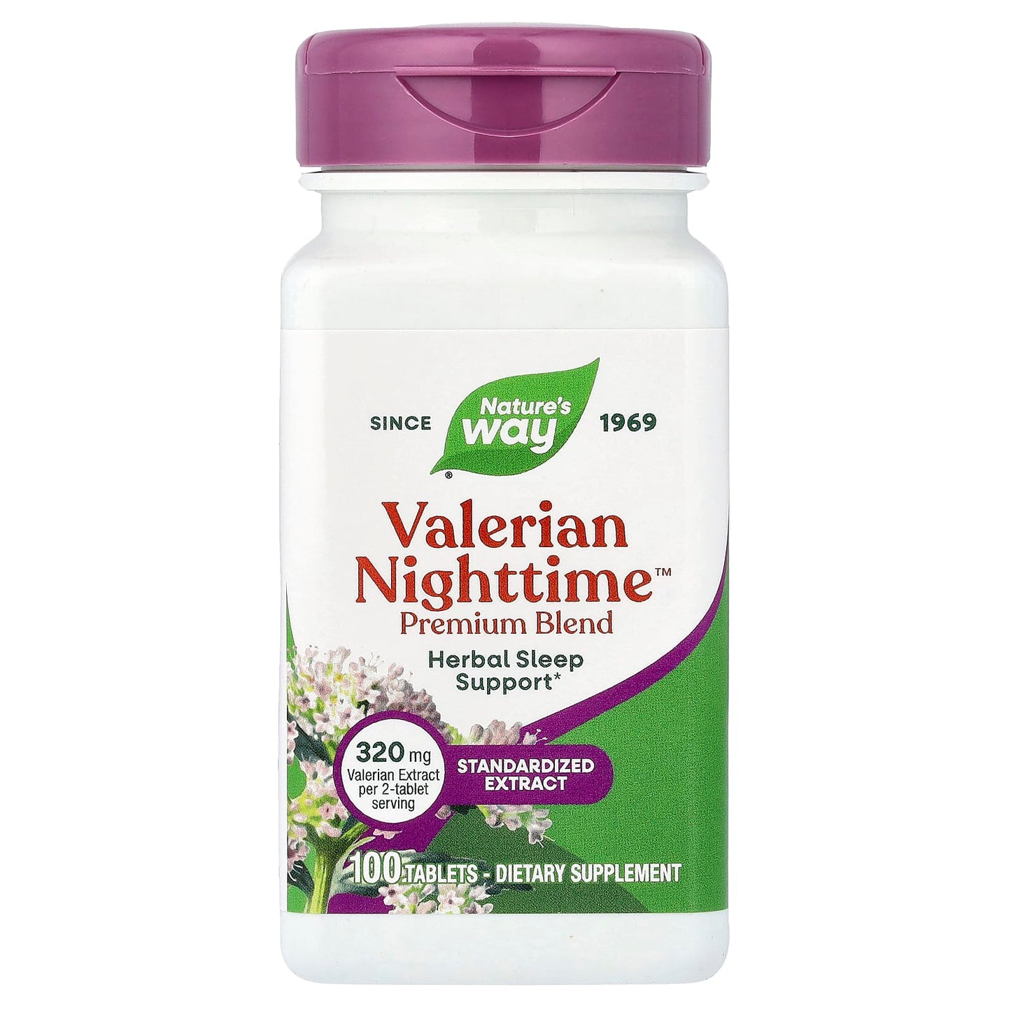 Nature’s Way, Valerian Nighttime, 100 Tablets UPC 033674066409 | Hilife Vitamins