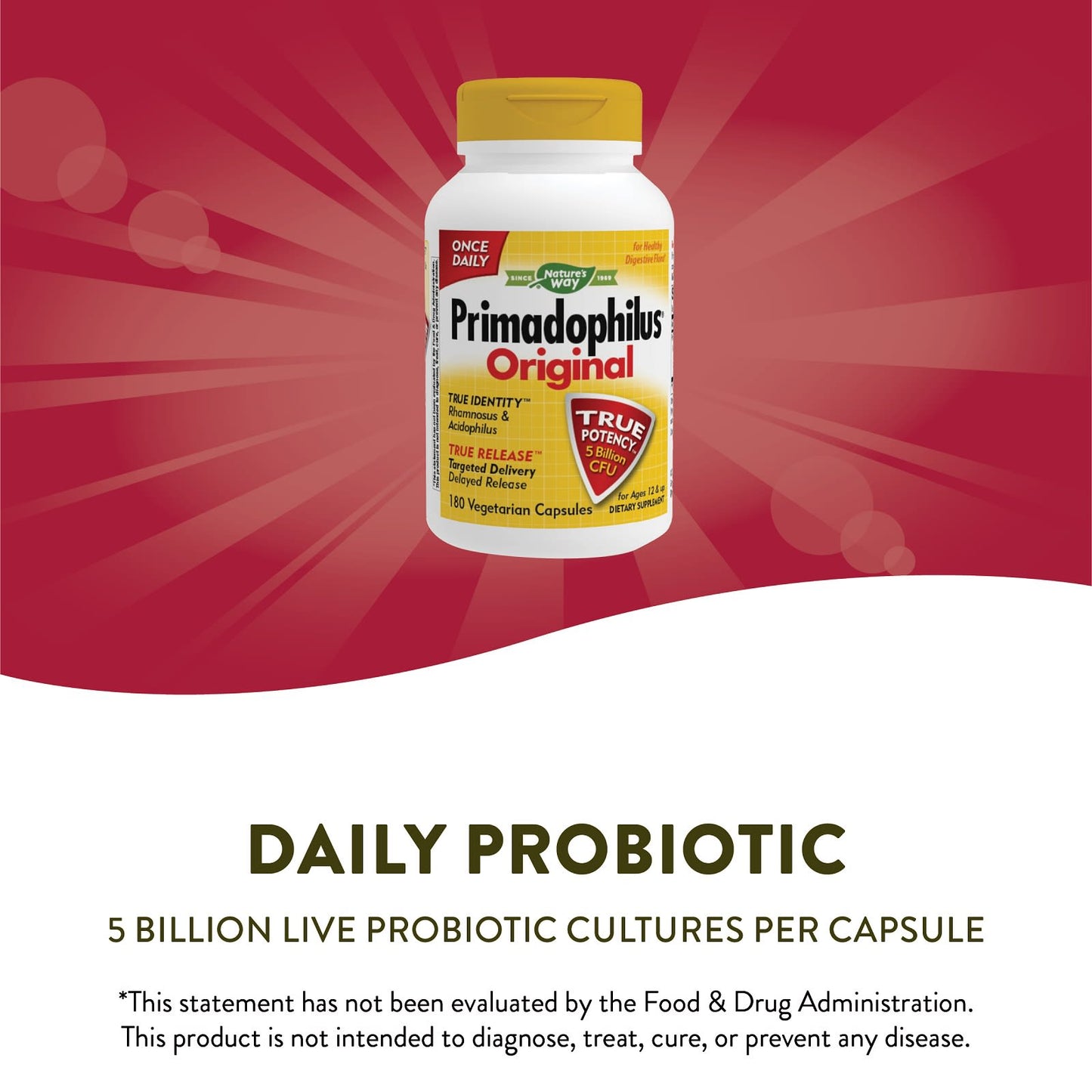 Nature’s Way, Primadophilus, 180 Vegetarian Capsules UPC 033674068502 | Hilife Vitamins