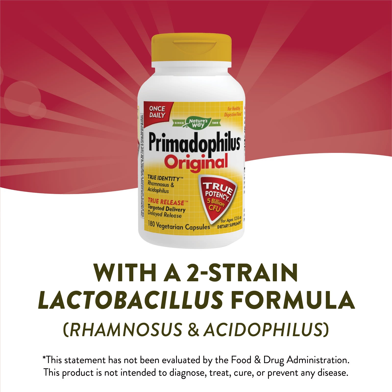Nature’s Way, Primadophilus, 180 Vegetarian Capsules UPC 033674068502 | Hilife Vitamins