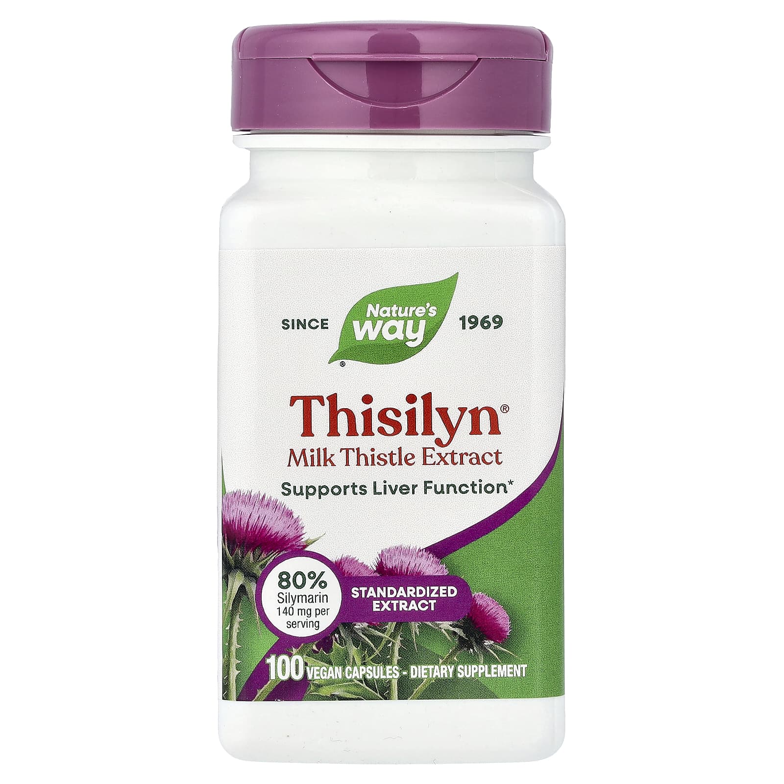 Nature’s Way, Thisilyn®, Milk Thistle Extract, 100 Vegan Capsules UPC 033674069585 | Hilife Vitamins