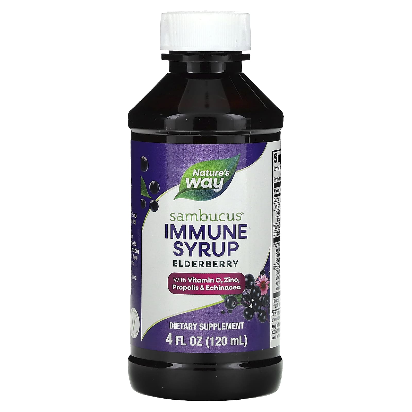 Nature’s Way, Sambucus Immune Syrup, 4 Oz UPC 033674069745 | Hilife Vitamins