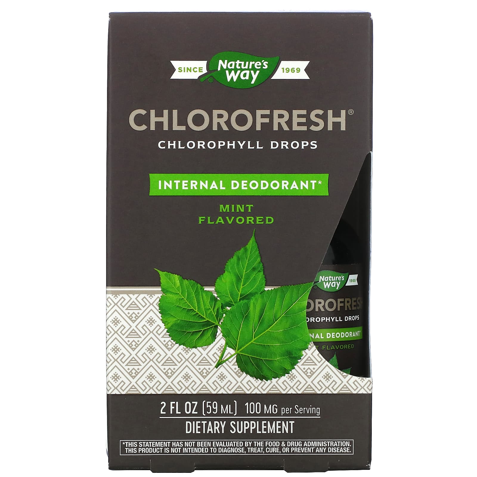 Nature’s Way, Chlorofresh drops mint 2oz, 2 Oz UPC 033674100080 | Hilife Vitamins