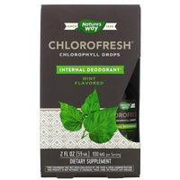 Nature’s Way, Chlorofresh drops mint 2oz, 2 Oz UPC 033674100080 | Hilife Vitamins