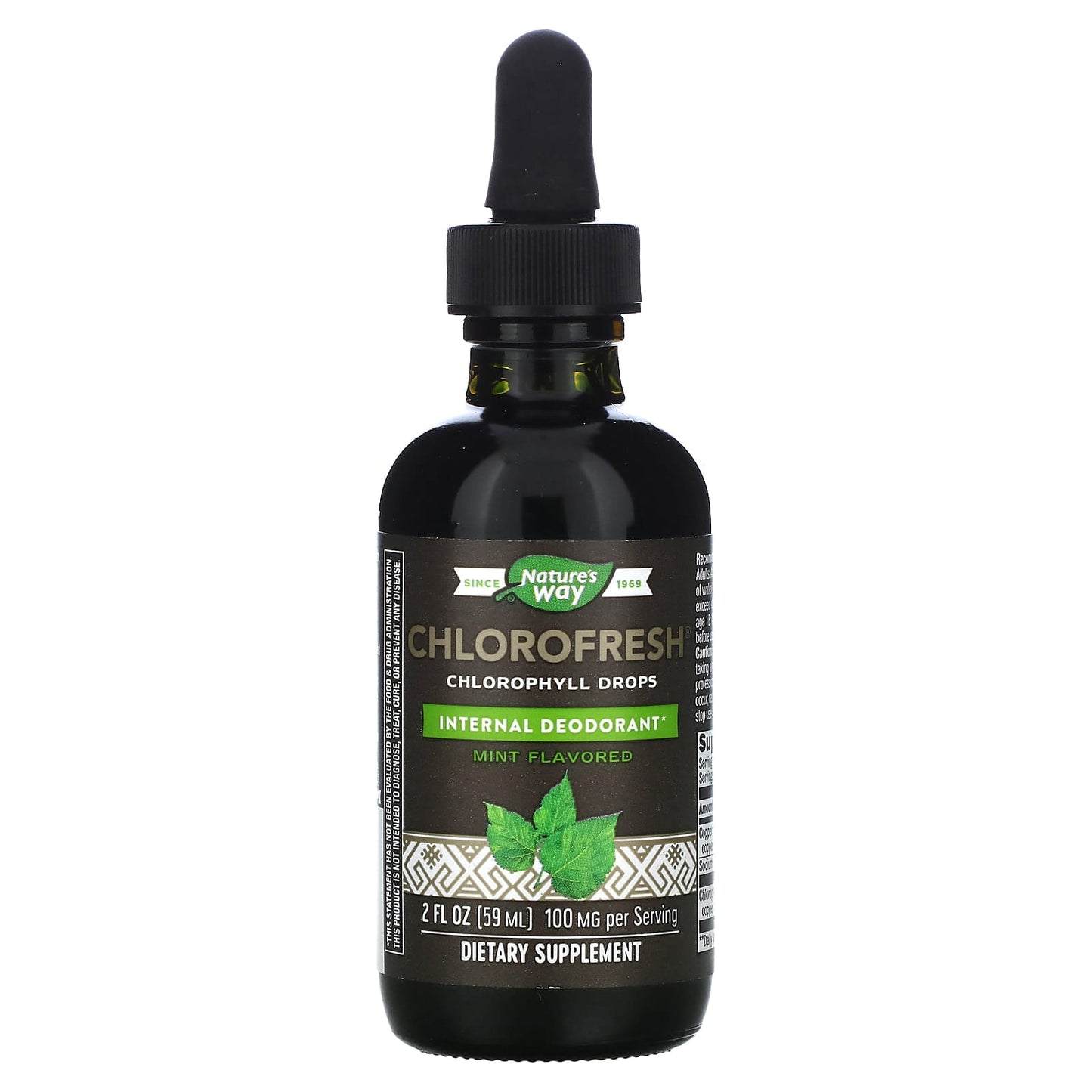 Nature’s Way, Chlorofresh drops mint 2oz, 2 Oz UPC 033674100080 | Hilife Vitamins