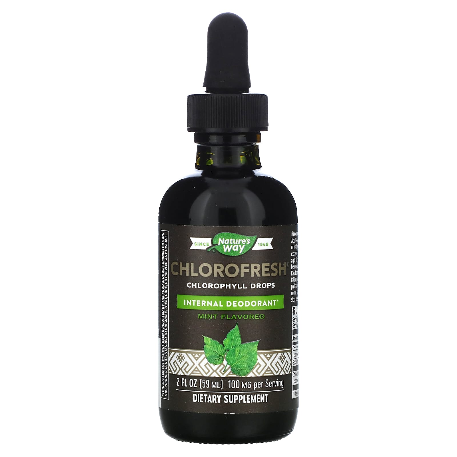 Nature’s Way, Chlorofresh drops mint 2oz, 2 Oz UPC 033674100080 | Hilife Vitamins