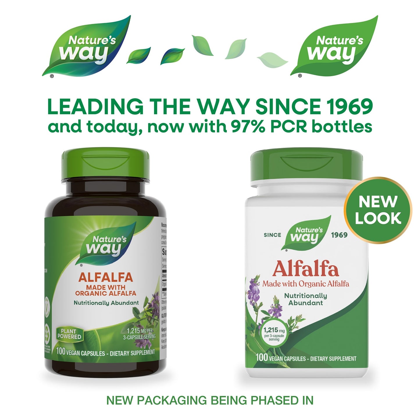 Nature’s Way, Alfalfa Leaves, 100 Vegetarian Capsules UPC 033674101001 | Hilife Vitamins