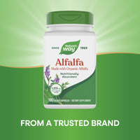Nature’s Way, Alfalfa Leaves, 100 Vegetarian Capsules UPC 033674101001 | Hilife Vitamins